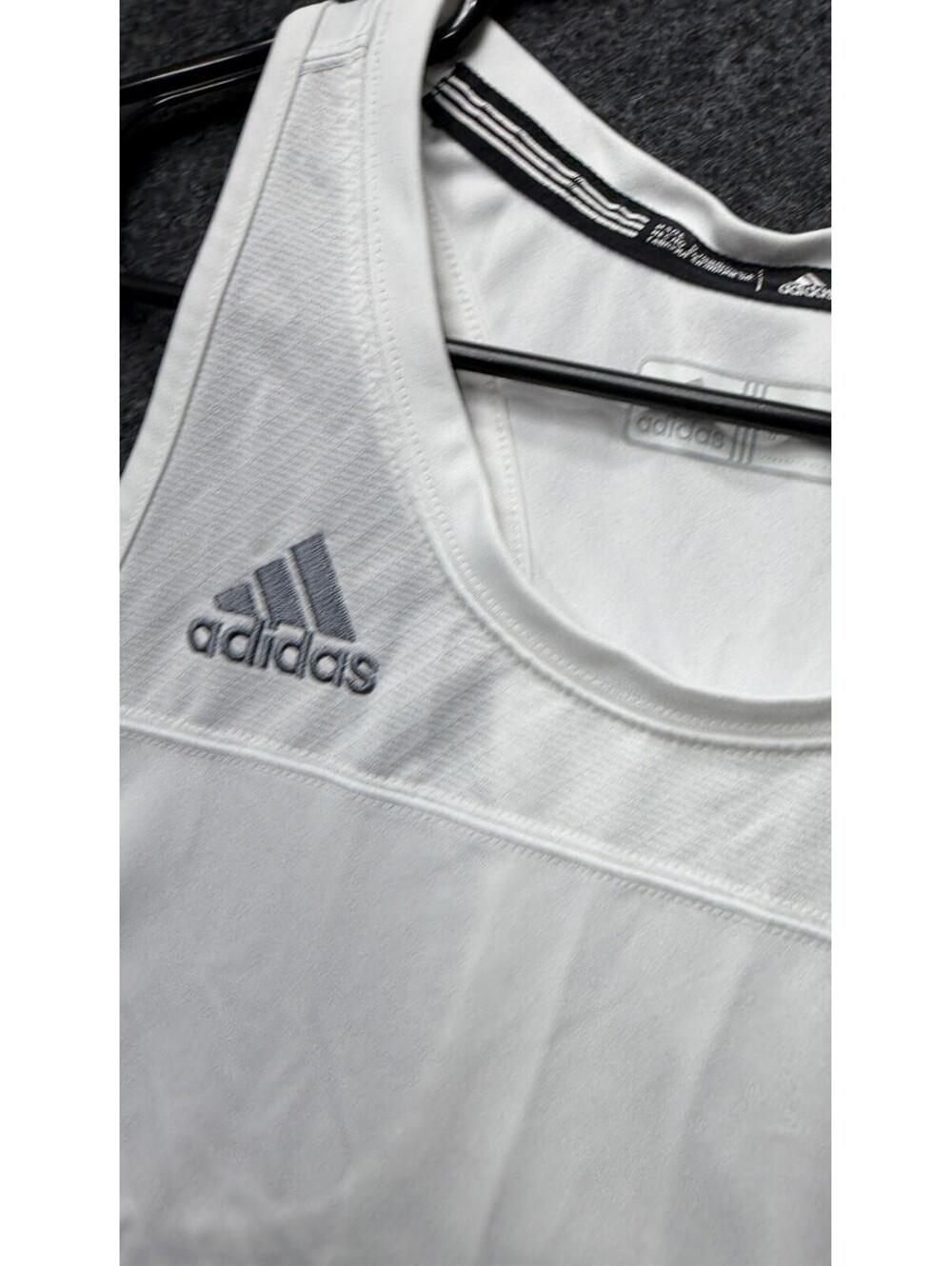 Adidas White Racerback Athletic Tank Top - Picture 2 of 4